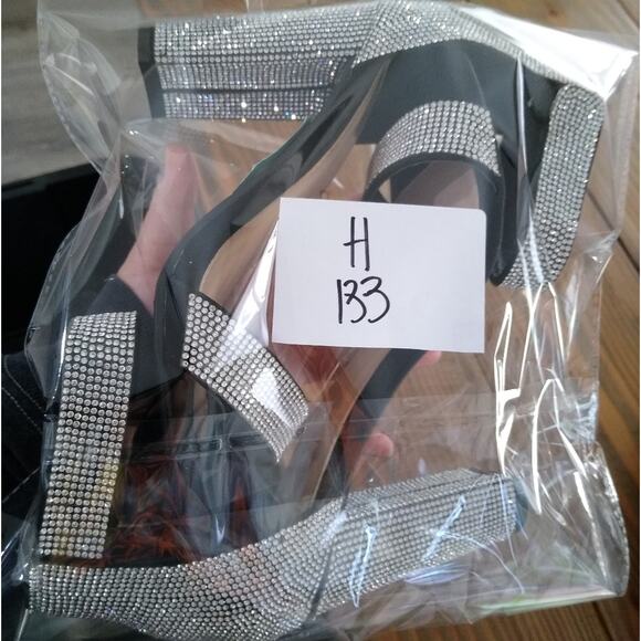 🌟2/$15🌟[H133] Forever Rhinestone Ankle Strap Platform High Heels/Sandals - Picture 6 of 6